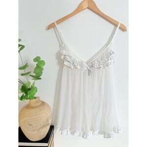 Victoria’s Secret 2011 Sexy Little Things Size Small White Babydoll Lingerie